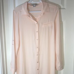 Light pink button up dress